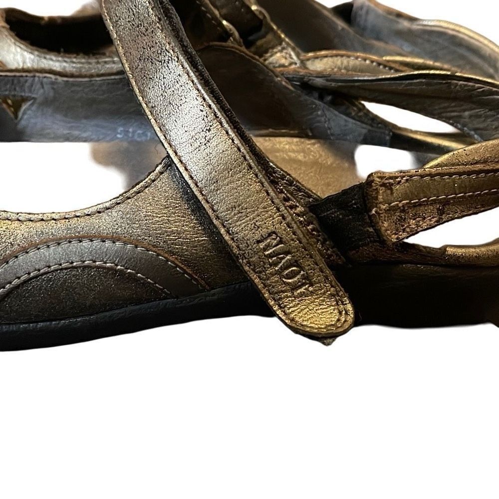 Naot Mary Jane slingback leather shoes bronze size 8.5 - Picture 6 of 8